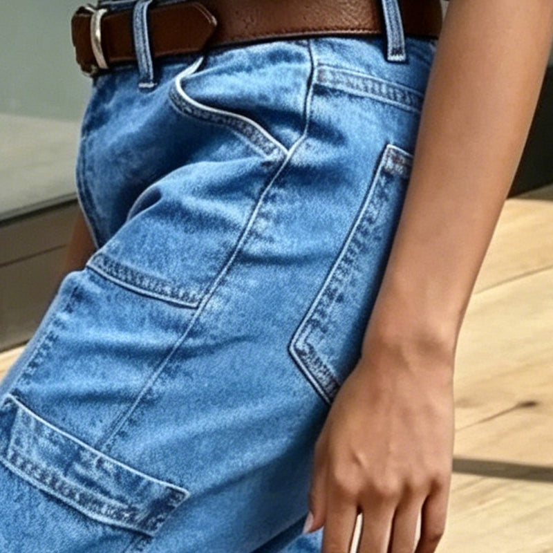 👖 50% RABATT NU! ✨ Korta stretchiga jeansbyxor för dam – Barrel-passform & mjuk denim – Avslappnad & bekväm – perfekt för vardagen eller lediga dagar 🌿🌸