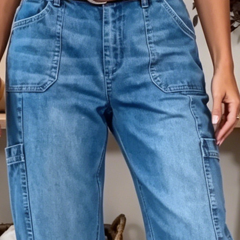 👖 50% RABATT NU! ✨ Korta stretchiga jeansbyxor för dam – Barrel-passform & mjuk denim – Avslappnad & bekväm – perfekt för vardagen eller lediga dagar 🌿🌸
