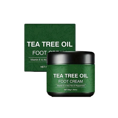 🦶 52 % RABATT NU! 🌿 Lugnande Fotkräm med Aloe Vera & Tea Tree-olja – Mjukare och Välvårdade Fötter ✨
