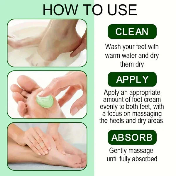 🦶 52 % RABATT NU! 🌿 Lugnande Fotkräm med Aloe Vera & Tea Tree-olja – Mjukare och Välvårdade Fötter ✨