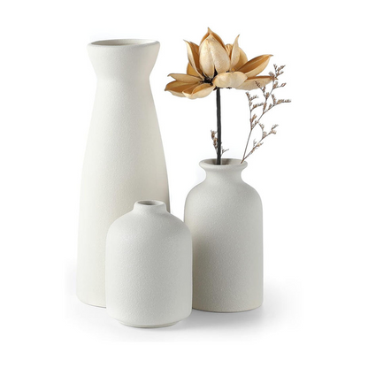 Ceramic Vase Set of 3 Decorative Pieces