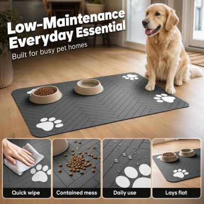 ✨50% RABATT NU! ✨ Vattentät matplatsmatta för husdjur – lätt att torka av, halkfri & perfekt för mat & vatten, skyddar golv mot spill & fläckar 🐶🐱