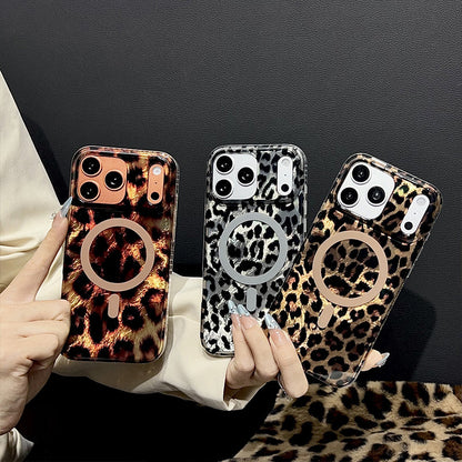 Magnetiskt Leopardmönstrat Mobilskal