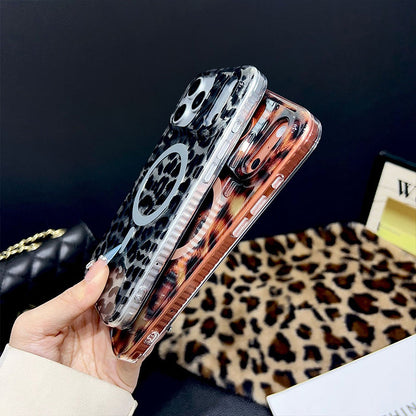 Magnetiskt Leopardmönstrat Mobilskal