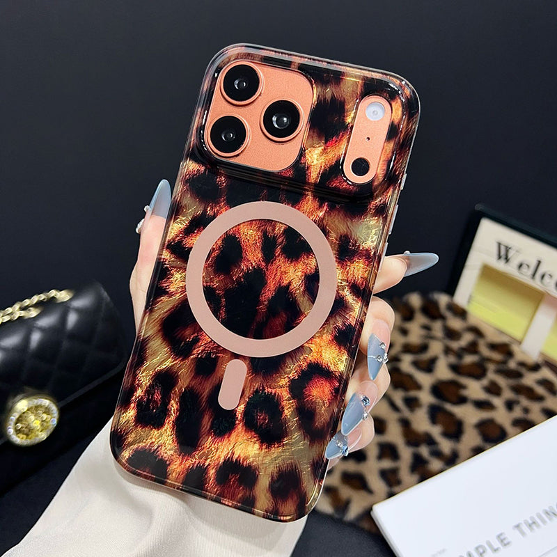 Magnetiskt Leopardmönstrat Mobilskal