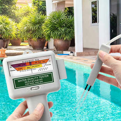 ⚡ Digital pH- & klortestare för pool – 2-i-1, vattentät & perfekt för snabb & exakt vattenanalys, pool, bubbelpool & spa, enkelt att använda 🌊