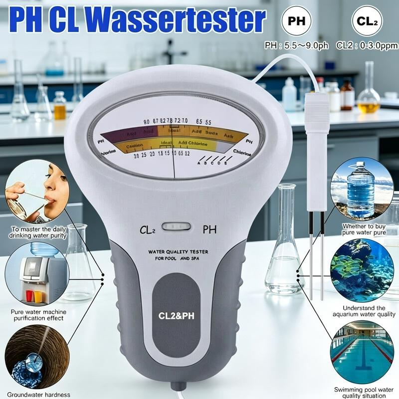 🔬💧 pH- och klormätare för simbassänger – 50 % rabatt! Noggrann mätning av pH-värdet och klorhalten i din simbassäng – enkelt, snabbt och pålitligt. 🔥🏊