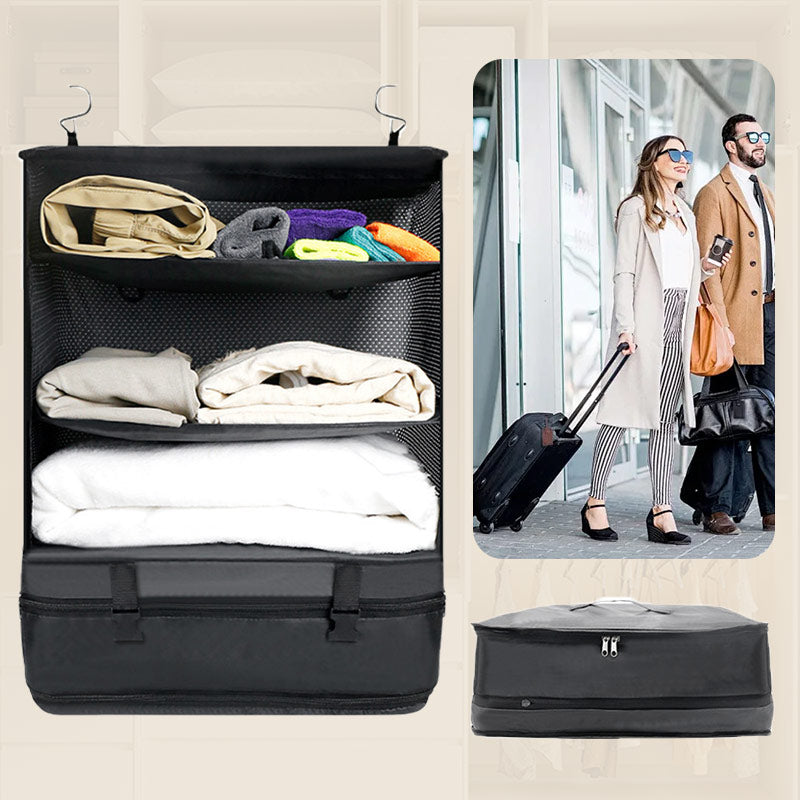 Bärbar Hopfällbar Trippel Mesh Organizer Hängväska