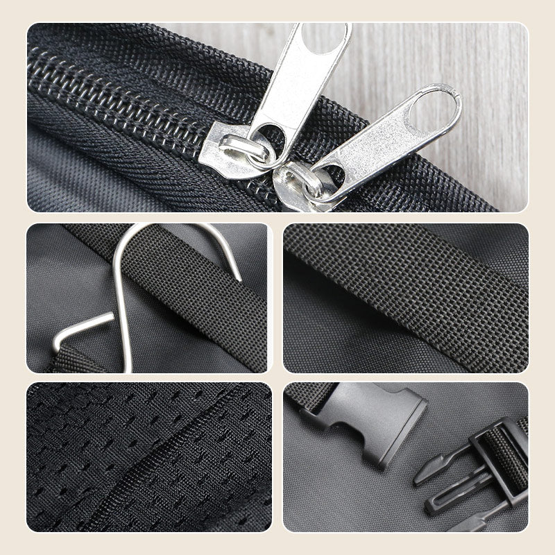Bärbar Hopfällbar Trippel Mesh Organizer Hängväska