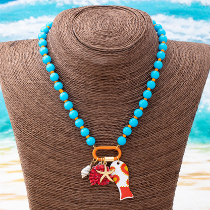 Vibrant Boho Kusthalsband med Pärlor