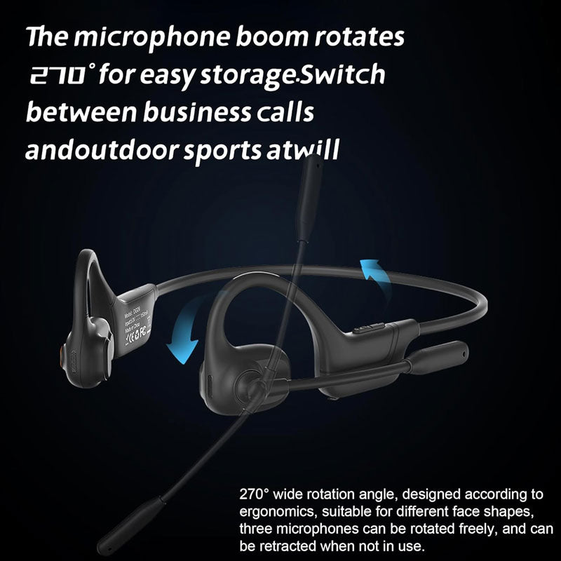 🎧 -50% ! 🗣️ Lätt Open-Ear Hörlurar – Bluetooth 5.3 & Dual-DSP Mikrofon – Brusreducering & 11h Batteritid för Samtal, Promenader och Arbete 🏃