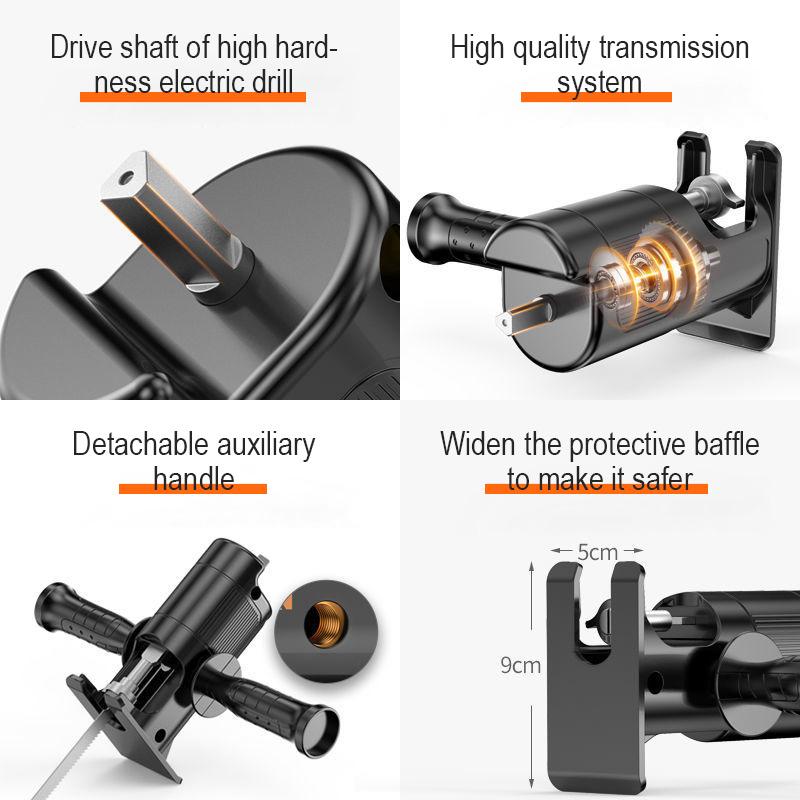 🛠️ 50 % RABATT NU! ⚡ Adaptersats för multifunktions-recirkelsåg – förvandla borrmaskinen till tigersåg – perfekt för trä, metall och plast 🌲