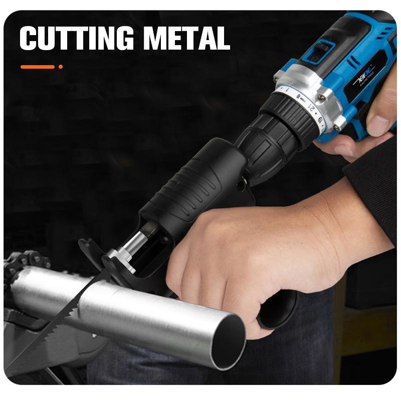 🛠️ 50 % RABATT NU! ⚡ Adaptersats för multifunktions-recirkelsåg – förvandla borrmaskinen till tigersåg – perfekt för trä, metall och plast 🌲