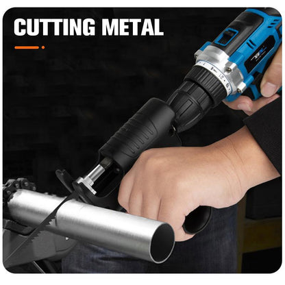 🛠️ 50 % RABATT NU! ⚡ Adaptersats för multifunktions-recirkelsåg – förvandla borrmaskinen till tigersåg – perfekt för trä, metall och plast 🌲