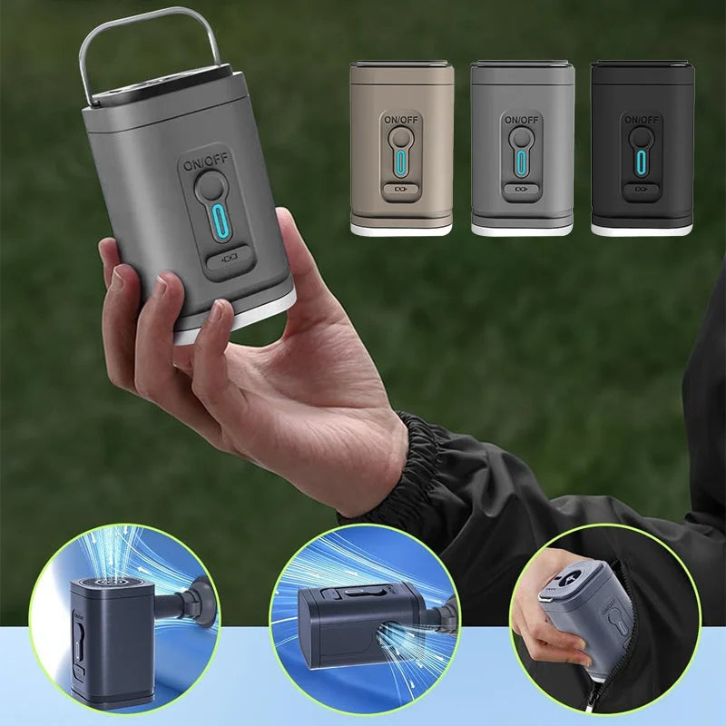 ⏳Tidsbegränsat erbjudande🏕️ Uppladdningsbar Luftpump – Kompakt, Kraftfull & Perfekt för Camping och Resor🔋✨
