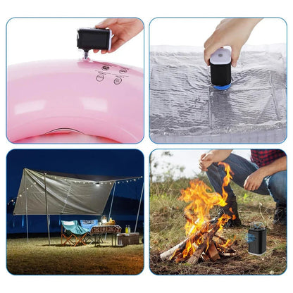 ⏳Tidsbegränsat erbjudande🏕️ Uppladdningsbar Luftpump – Kompakt, Kraftfull & Perfekt för Camping och Resor🔋✨