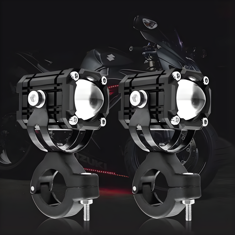 💡 Se vägen tydligare i mörkret – universellt demonöga-LED-ljus med hel- och halvljus 🏍️