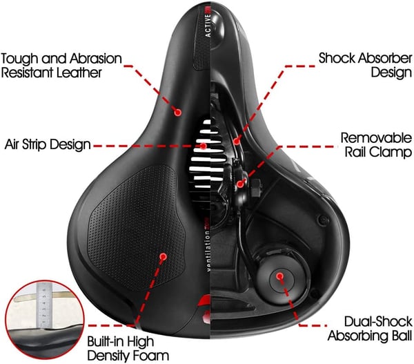 🚴 50% RABATT NU! 💨 Bekväm och Andningsbar Cykelsadel – Ventilerad & Ergonomisk – Perfekt för Långa Cykelturer – Ingen Smärta, Bara Njutning 🚲