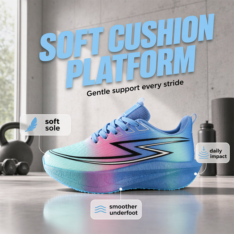 Andningsbara Mesh-sneakers med Kuddsåla för Utomhusträning