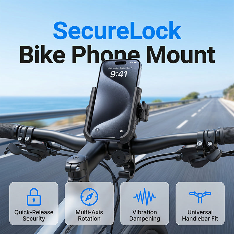 📱 50% RABATT NU! 🚲 Snabbkoppling Cykeltelefonhållare – Säkert Lås & Enhansmanövrering – Perfekt för Navigation & Träning 🔒