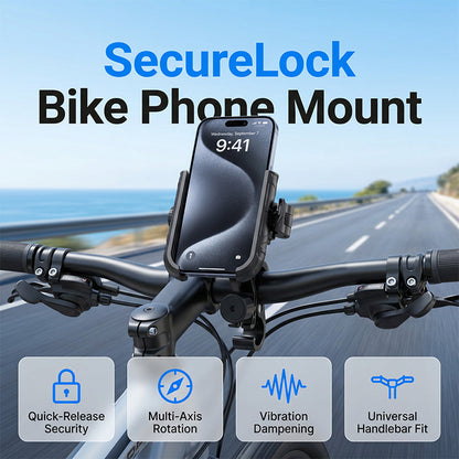 📱 50% RABATT NU! 🚲 Snabbkoppling Cykeltelefonhållare – Säkert Lås & Enhansmanövrering – Perfekt för Navigation & Träning 🔒