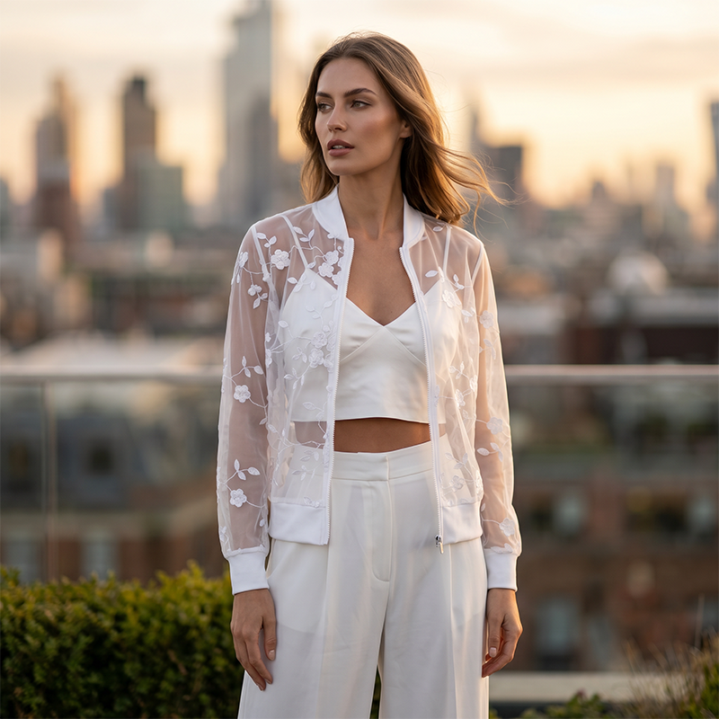 🎉 BEGRÄNSAD TID 50% RABATT! 👗 Dam Sommar Blommig Transparent Mesh-jacka – 37K+ Sålda! Andningsbar Mesh & Elegant Brodyr 🌸