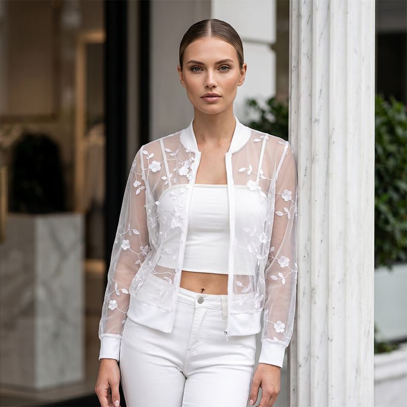 🎉 BEGRÄNSAD TID 50% RABATT! 👗 Dam Sommar Blommig Transparent Mesh-jacka – 37K+ Sålda! Andningsbar Mesh & Elegant Brodyr 🌸