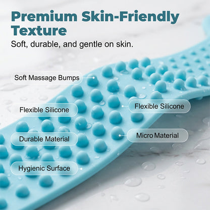 🛀 50% RABATT NU! 🧽 Silikonscrubber för Ryggen – SPA-kvalitet & Dubbelsidig Massage – Perfekt för Mjukare Hud & Enklare Badrutiner – Lång Räckvidd 💆‍♀️
