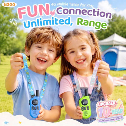 📻 50% RABATT NU! 🔋 Laddningsbara Walkie Talkies för Barn – 3 km räckvidd & tydligt ljud – Perfekt för utomhuslek eller hemliga uppdrag – enkel och rolig 👦👧✨🎒