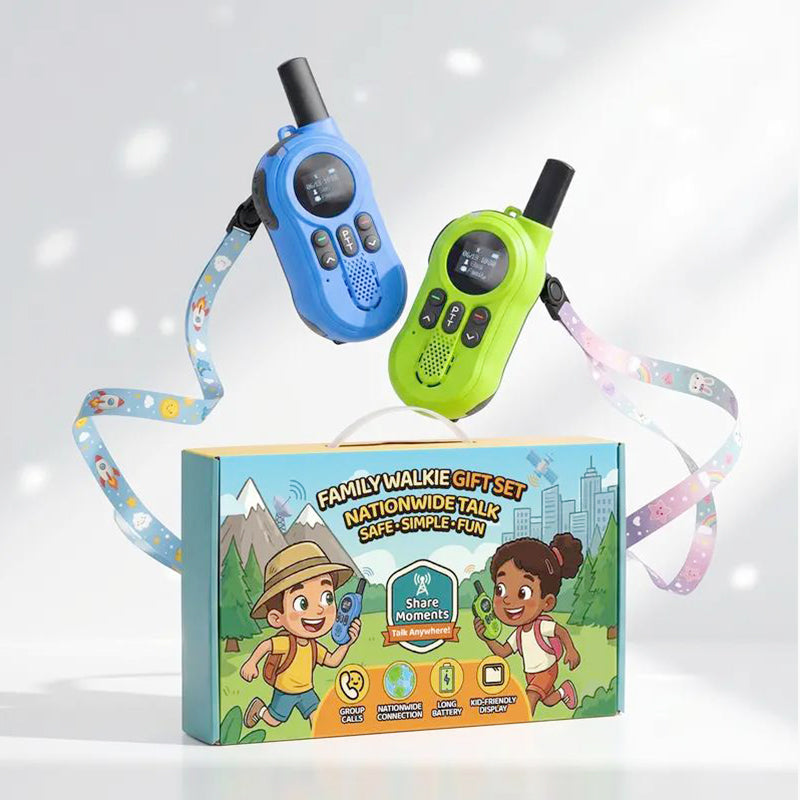 📻 50% RABATT NU! 🔋 Laddningsbara Walkie Talkies för Barn – 3 km räckvidd & tydligt ljud – Perfekt för utomhuslek eller hemliga uppdrag – enkel och rolig 👦👧✨🎒