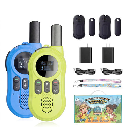 📻 50% RABATT NU! 🔋 Laddningsbara Walkie Talkies för Barn – 3 km räckvidd & tydligt ljud – Perfekt för utomhuslek eller hemliga uppdrag – enkel och rolig 👦👧✨🎒