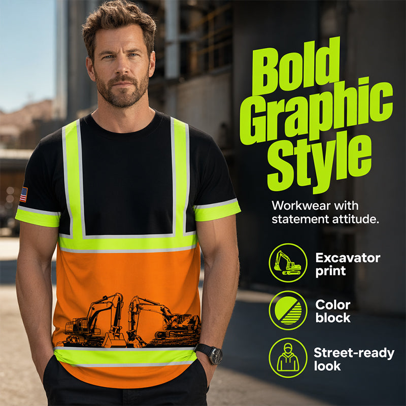 Varselkläder T-shirt med Hög Synlighet