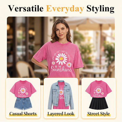 👕☀️ Mjuk tusensköna T-shirt i vintage-tvättad kvalitet