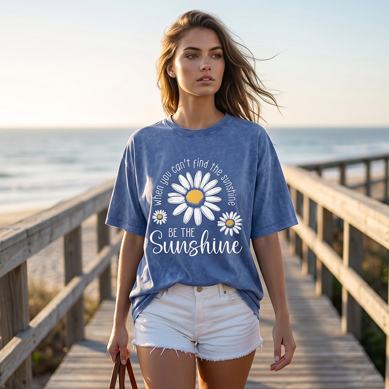 👕☀️ Mjuk tusensköna T-shirt i vintage-tvättad kvalitet