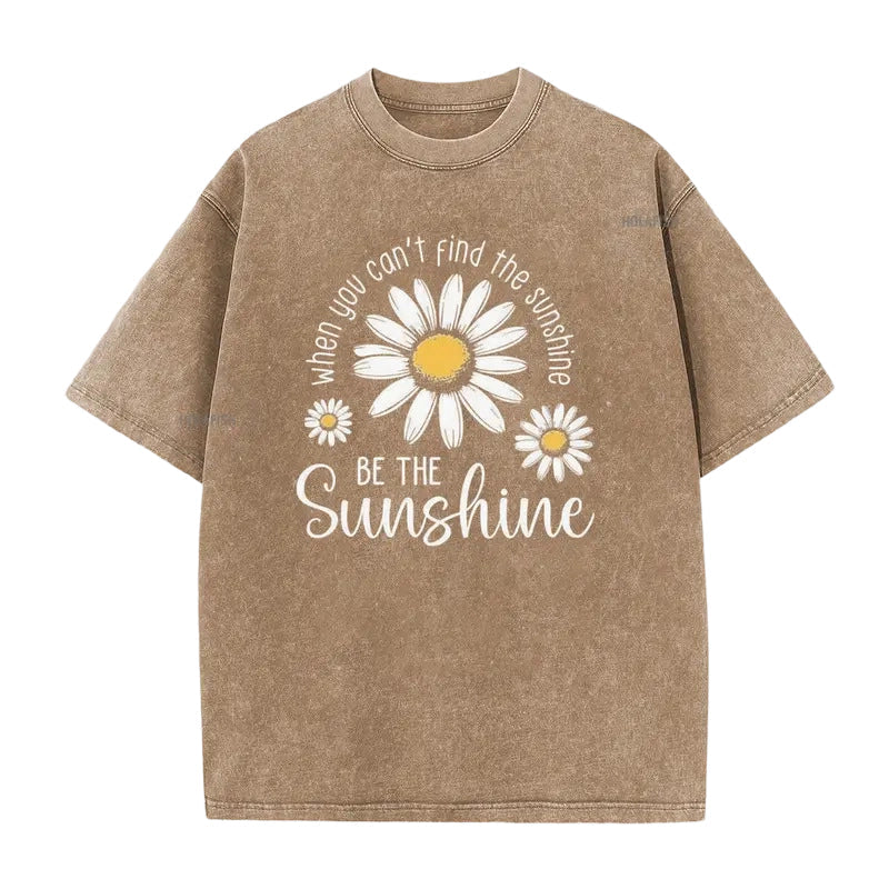 👕☀️ Mjuk tusensköna T-shirt i vintage-tvättad kvalitet