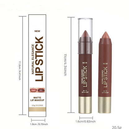 💄 50% RABATT! Långvarig Matt Läppkrita för Kvinnor | 2-i-1 Konturpenna & Läppstift | Fuktgivande & Icke-Uttorkande | Precisions Triangulär Spets | 6 Färger ✨