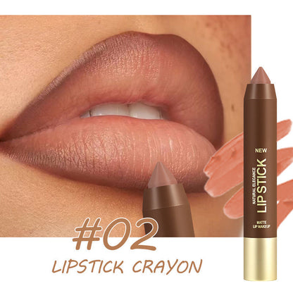 💄 50% RABATT! Långvarig Matt Läppkrita för Kvinnor | 2-i-1 Konturpenna & Läppstift | Fuktgivande & Icke-Uttorkande | Precisions Triangulär Spets | 6 Färger ✨