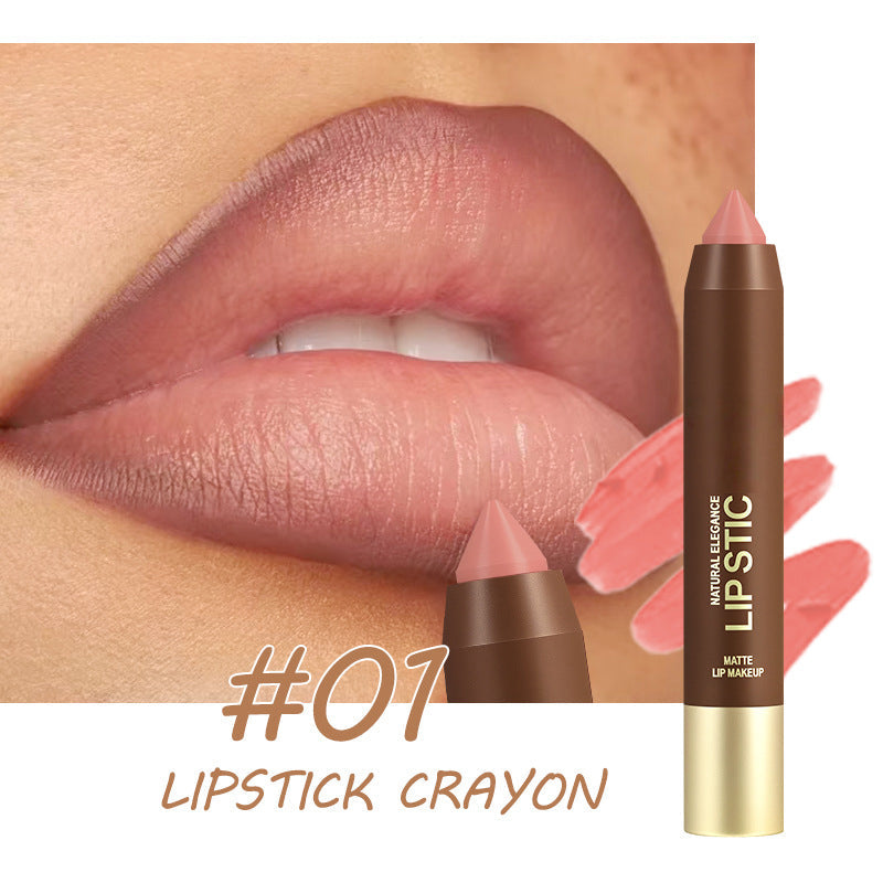 💄 50% RABATT! Långvarig Matt Läppkrita för Kvinnor | 2-i-1 Konturpenna & Läppstift | Fuktgivande & Icke-Uttorkande | Precisions Triangulär Spets | 6 Färger ✨