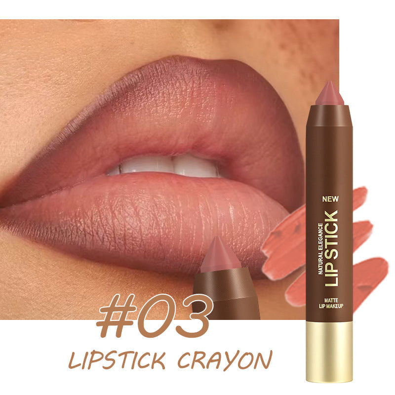 💄 50% RABATT! Långvarig Matt Läppkrita för Kvinnor | 2-i-1 Konturpenna & Läppstift | Fuktgivande & Icke-Uttorkande | Precisions Triangulär Spets | 6 Färger ✨