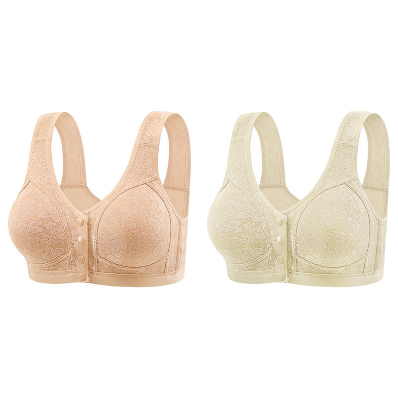 👙 50% RABATT NU! Extremt bekväma damunderkläder med knappstängning framtill – 3D‑lyftande, bygelfri & andningsbar – komfort hela dagen ✨💖