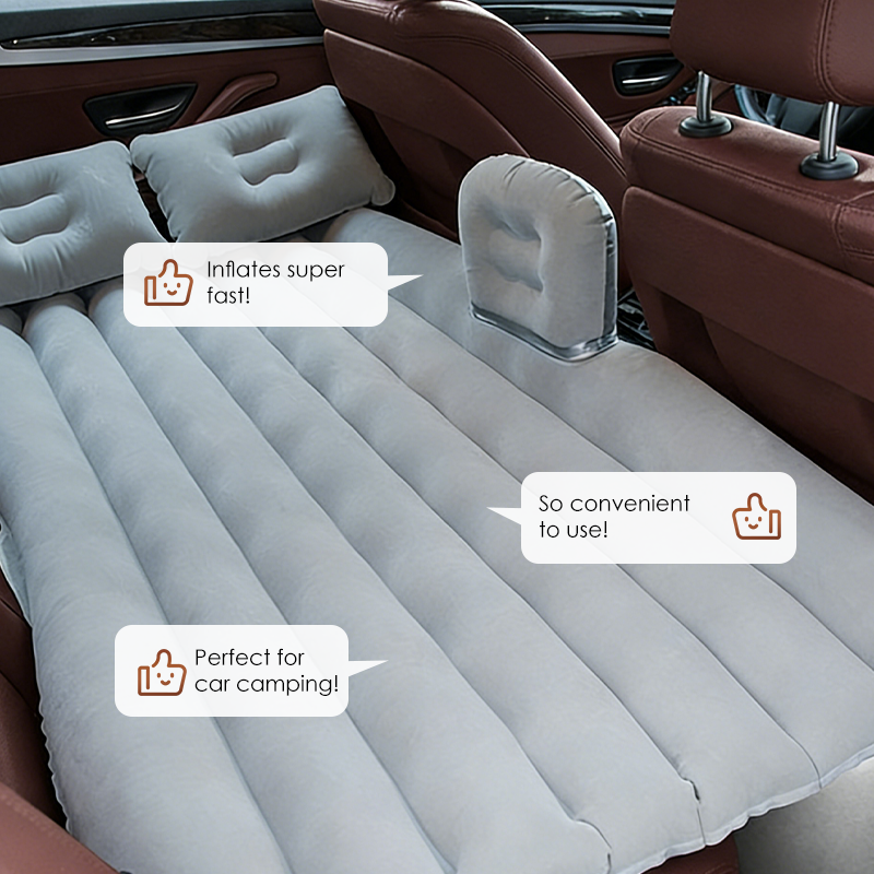 🛏️ 50% RABATT NU! 🚗 Uppblåsbar Luftmadrass för Bilen – Mjuk & Stödjande – Perfekt för Bilsemester, Camping & Gästsäng – Komplett Set med Pump & Kuddar 🌙