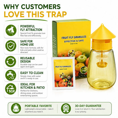 🛒 50% RABATT NU! 🪰 Hängande flugfälla – Lockar och fångar flugor, perfekt för kök, trädgård, camping och utomhusfester 🏡✨