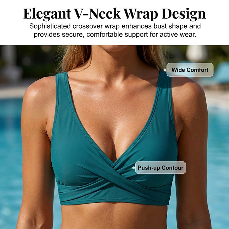 Damernas Högmidjad Rynkad Bikiniset