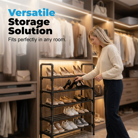 👟 50% RABATT NU! 🏠 Multilager Skoförvaringshylla – Hög Kapacitet & Stabil – Snabb Montering Utan Verktyg – Perfekt för Hall, Sovrum & Garage ✨
