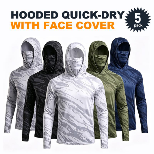 Herr 5-pack UV-skydd Hooded Solskjortor