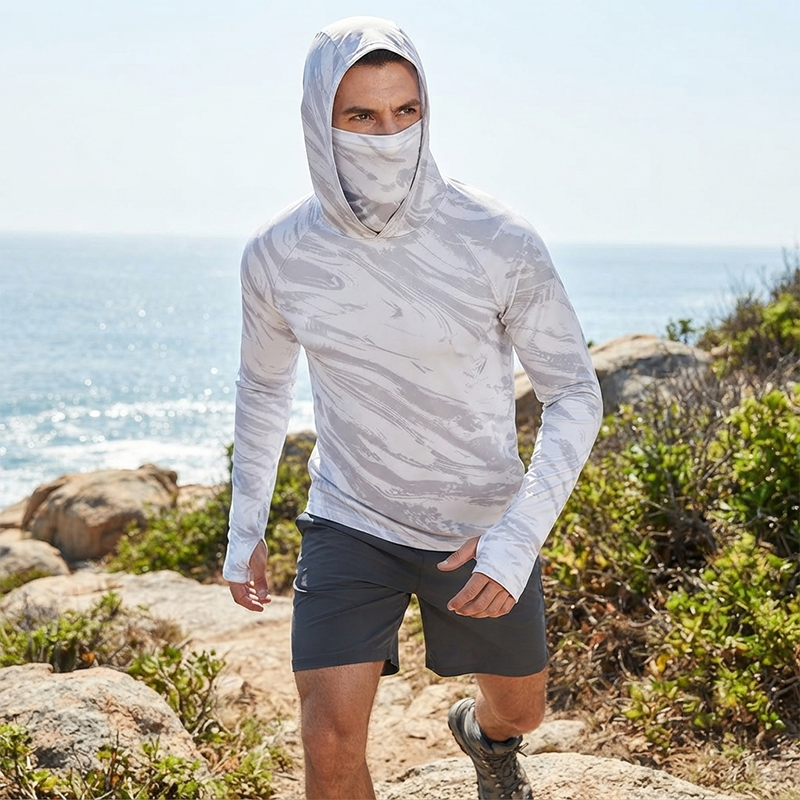 Herr 5-pack UV-skydd Hooded Solskjortor