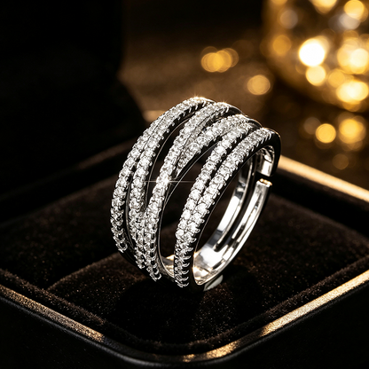 Justerbar flerbands crossover-ring