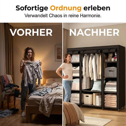 ⏰【Begränsat Erbjudande – 50% Rabatt!】👔 Lättmonterat Klädskåp i Nonwoven-tyg