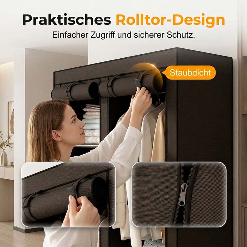 ⏰【Begränsat Erbjudande – 50% Rabatt!】👔 Lättmonterat Klädskåp i Nonwoven-tyg