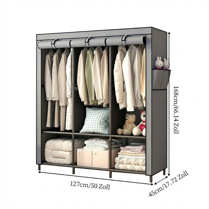 ⏰【Begränsat Erbjudande – 50% Rabatt!】👔 Lättmonterat Klädskåp i Nonwoven-tyg